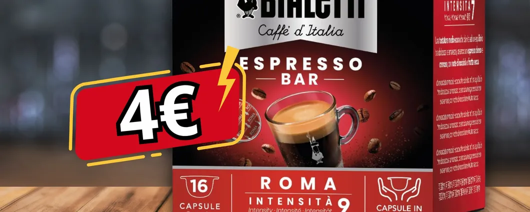 CHE BOMBA: SOLO 4€ per le capsule Bialetti di qualità ROMA da gustare a casa!
