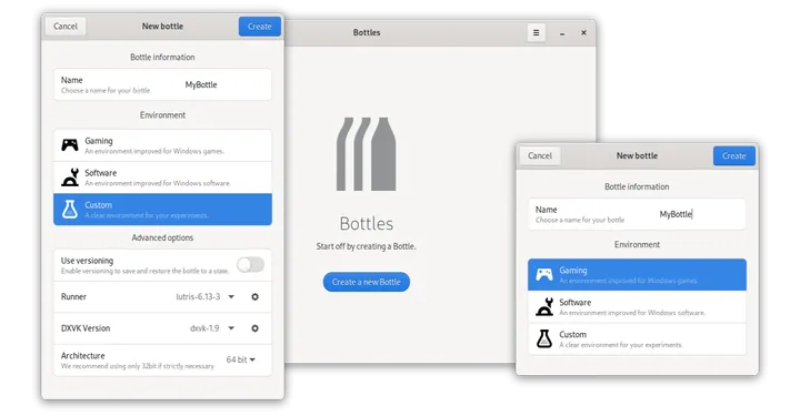 Come far girare software Windows su Linux con Bottles