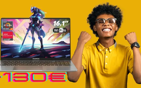 Notebook da 16,1 pollici con AMD Ryzen 7 in OFFERTA a 130€ in MENO