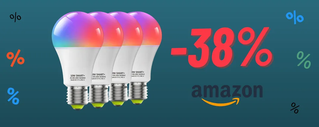 Set da 4 Lampadine Smart LED in SUPER OFFERTA su Amazon!