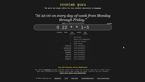 Crontab guru: editor semplice e veloce per i cronjob