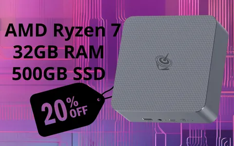 Mini PC con AMD Ryzen 7 e 32GB di RAM a un prezzaccio con il COUPON Amazon