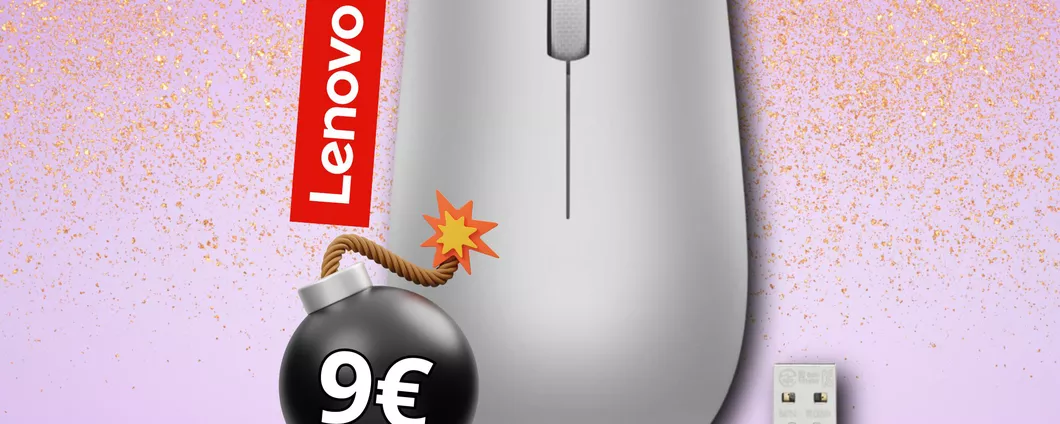Qualità LENOVO per il Mouse Wireless che costa  solo 9€: approfitta del 53% in meno!