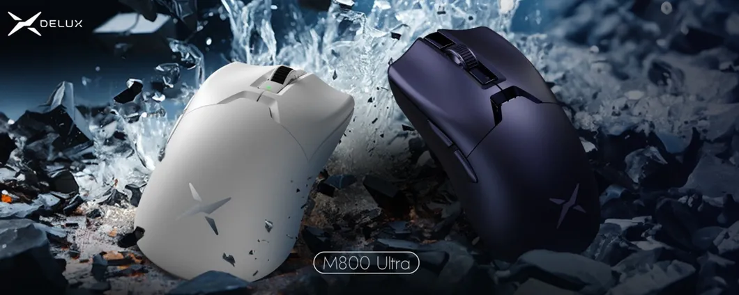 DeLUX M800 Ultra: mouse wireless da gaming con sensore super preciso