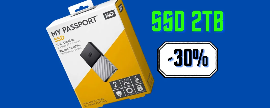 L'SSD DEFINITIVO da 2TB di Western Digital va in MAXI SCONTO su Amazon