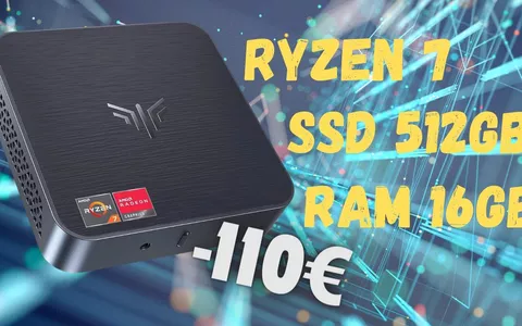 Mini PC BESTIALE con Ryzen 7, 16GB RAM, 512GB SSD a 289€