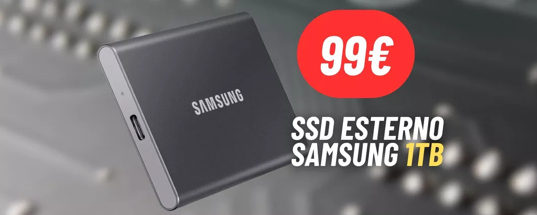 SSD esterno Samsung da 1TB a meno di 100€: OFFERTA OUTLET