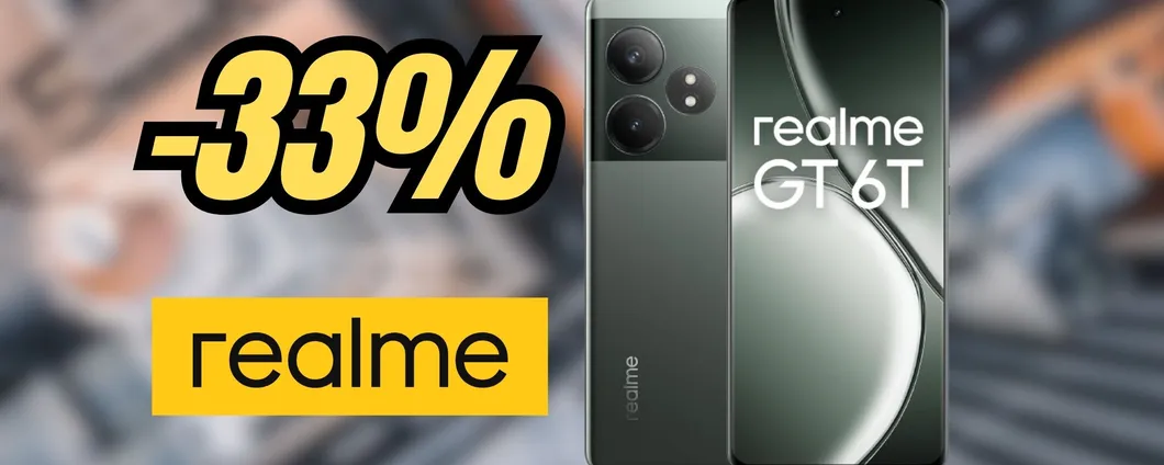 realme GT 6T: display top e batteria INFINITA, al 33% su Amazon