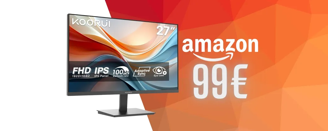 Appena 99€ su Amazon e ti porti a casa il monitor KOORUI da 27 pollici