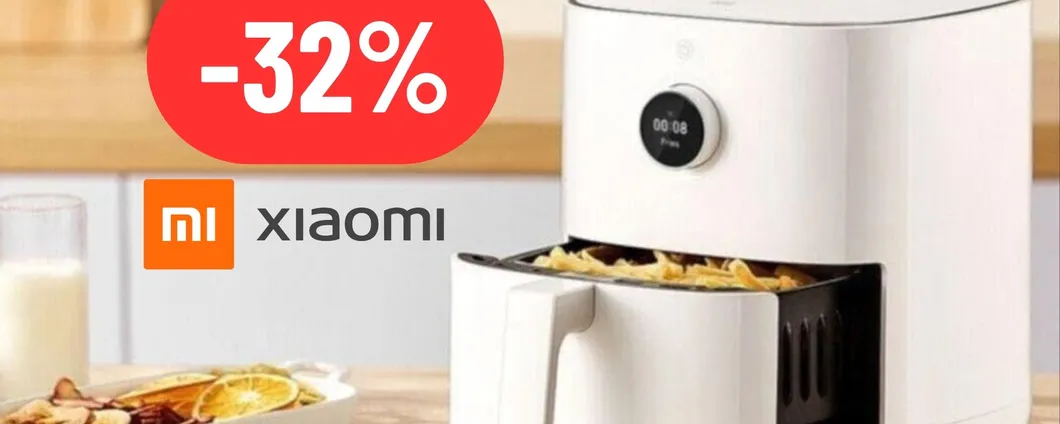 Effetto crunch anche senza olio con la Friggitrice ad Aria Xiaomi al 32% DI SCONTO su Amazon