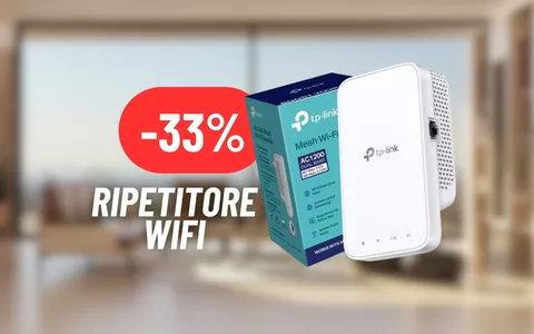 Amplifica la tua rete WiFi con il ripetitore TP-Link al 33% di sconto