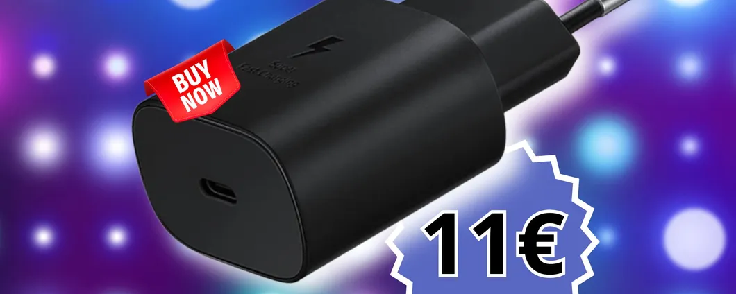 ORIGINALE Caricabatterie Samsung di Tipo C: solo 11€ grazie al 40% di sconto!
